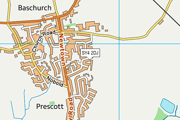 SY4 2DJ map - OS VectorMap District (Ordnance Survey)