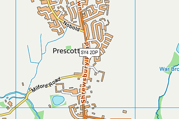 SY4 2DP map - OS VectorMap District (Ordnance Survey)