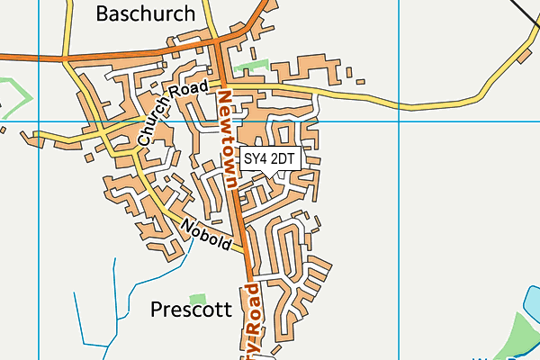 SY4 2DT map - OS VectorMap District (Ordnance Survey)