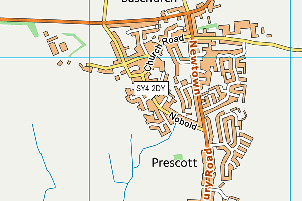 SY4 2DY map - OS VectorMap District (Ordnance Survey)