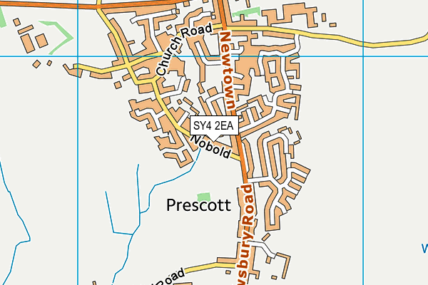 SY4 2EA map - OS VectorMap District (Ordnance Survey)