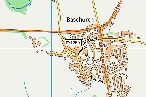 SY4 2ED map - OS VectorMap District (Ordnance Survey)