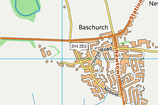 Baschurch Tennis Club map (SY4 2EG) - OS VectorMap District (Ordnance Survey)