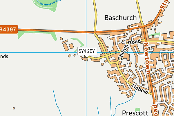 SY4 2EY map - OS VectorMap District (Ordnance Survey)