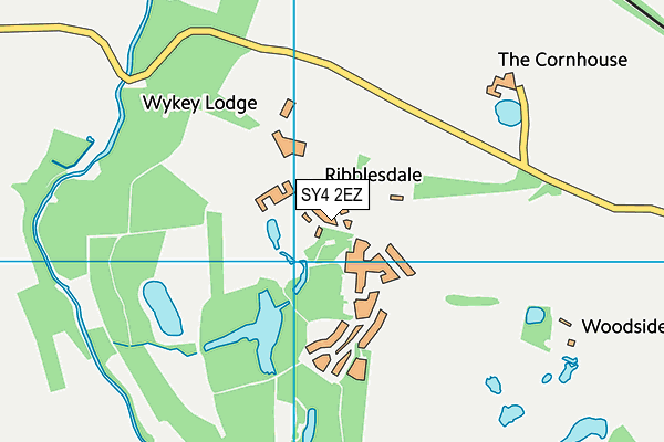 SY4 2EZ map - OS VectorMap District (Ordnance Survey)