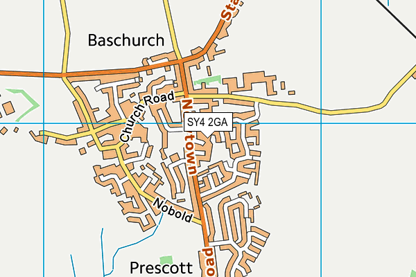 SY4 2GA map - OS VectorMap District (Ordnance Survey)