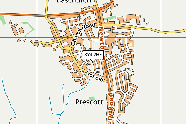 SY4 2HF map - OS VectorMap District (Ordnance Survey)