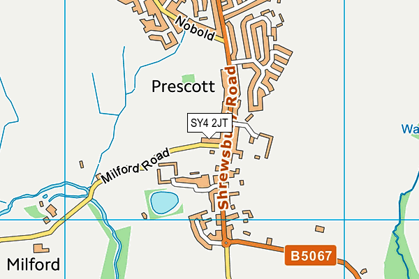 SY4 2JT map - OS VectorMap District (Ordnance Survey)
