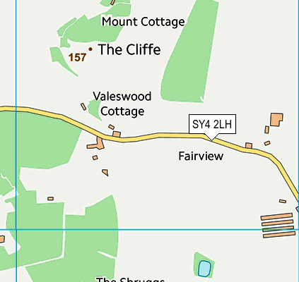 SY4 2LH map - OS VectorMap District (Ordnance Survey)