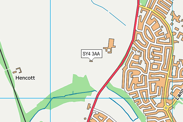 SY4 3AA map - OS VectorMap District (Ordnance Survey)