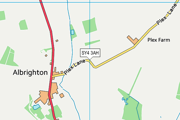 SY4 3AH map - OS VectorMap District (Ordnance Survey)