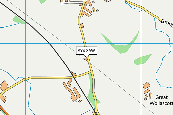 SY4 3AW map - OS VectorMap District (Ordnance Survey)