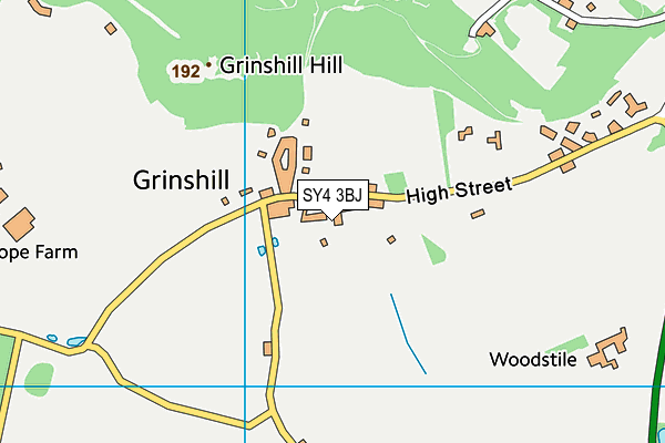 SY4 3BJ map - OS VectorMap District (Ordnance Survey)