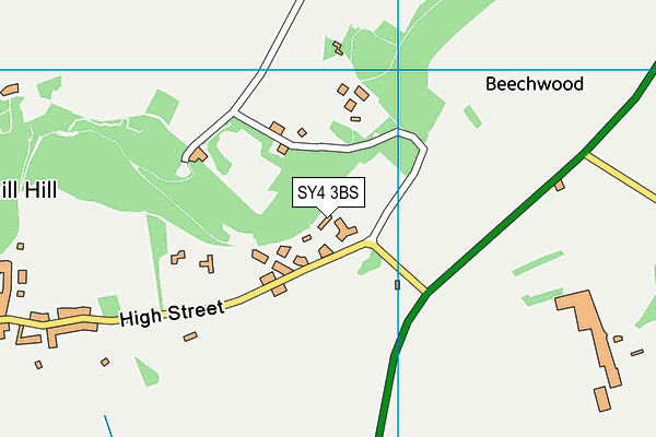 SY4 3BS map - OS VectorMap District (Ordnance Survey)