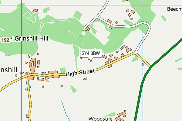 SY4 3BW map - OS VectorMap District (Ordnance Survey)