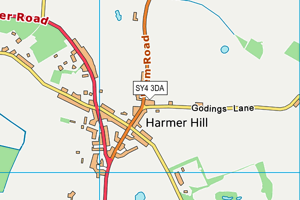 SY4 3DA map - OS VectorMap District (Ordnance Survey)