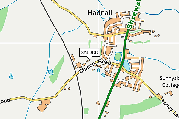 Map of STATION YARD HOLDINGS (HADNALL) LTD at district scale