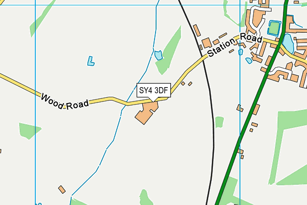 SY4 3DF map - OS VectorMap District (Ordnance Survey)