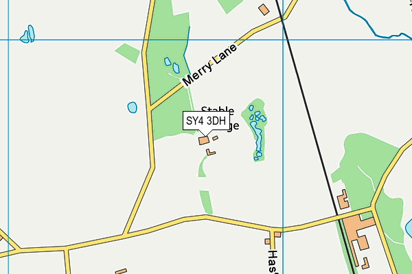 SY4 3DH map - OS VectorMap District (Ordnance Survey)