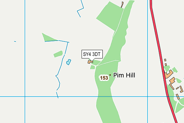 SY4 3DT map - OS VectorMap District (Ordnance Survey)