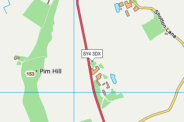 SY4 3DX map - OS VectorMap District (Ordnance Survey)