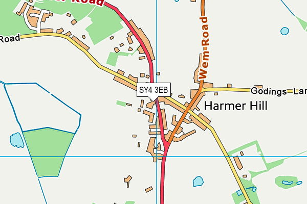 SY4 3EB map - OS VectorMap District (Ordnance Survey)