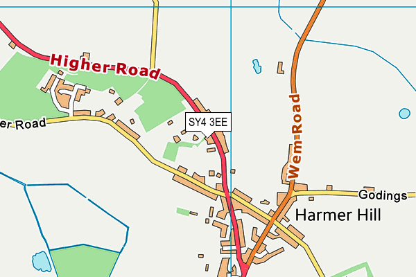 SY4 3EE map - OS VectorMap District (Ordnance Survey)