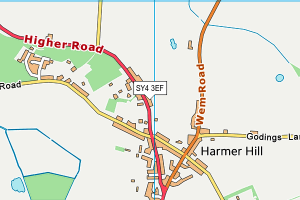 SY4 3EF map - OS VectorMap District (Ordnance Survey)