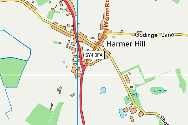 SY4 3FA map - OS VectorMap District (Ordnance Survey)