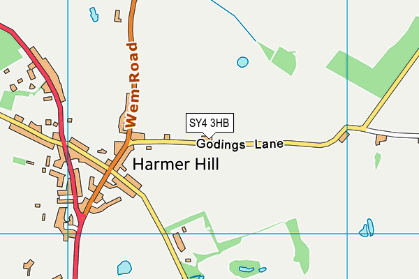 SY4 3HB map - OS VectorMap District (Ordnance Survey)