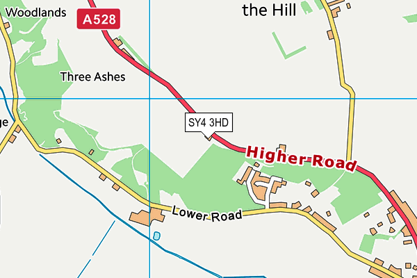 SY4 3HD map - OS VectorMap District (Ordnance Survey)