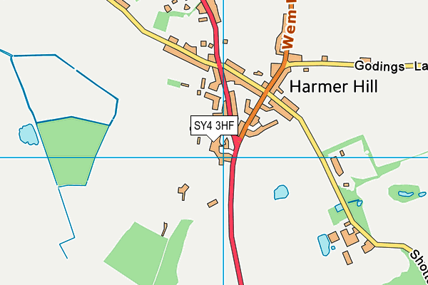 SY4 3HF map - OS VectorMap District (Ordnance Survey)