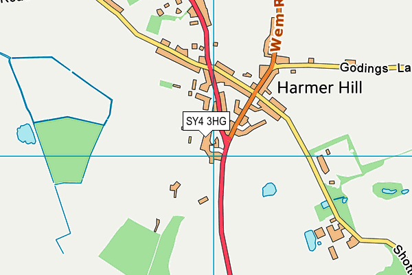 SY4 3HG map - OS VectorMap District (Ordnance Survey)