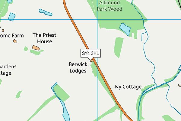 SY4 3HL map - OS VectorMap District (Ordnance Survey)