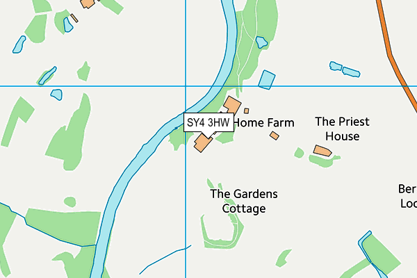 SY4 3HW map - OS VectorMap District (Ordnance Survey)