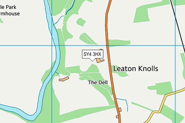 SY4 3HX map - OS VectorMap District (Ordnance Survey)