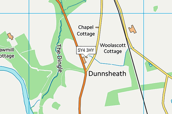 SY4 3HY map - OS VectorMap District (Ordnance Survey)