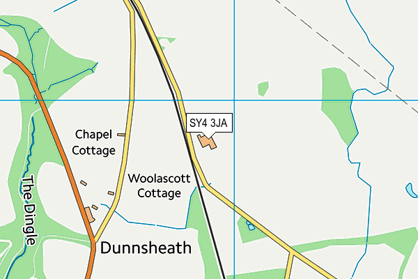 SY4 3JA map - OS VectorMap District (Ordnance Survey)