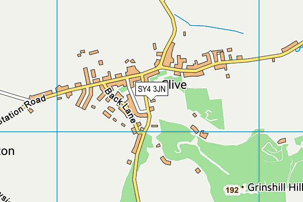 SY4 3JN map - OS VectorMap District (Ordnance Survey)