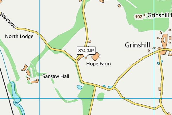 SY4 3JP map - OS VectorMap District (Ordnance Survey)