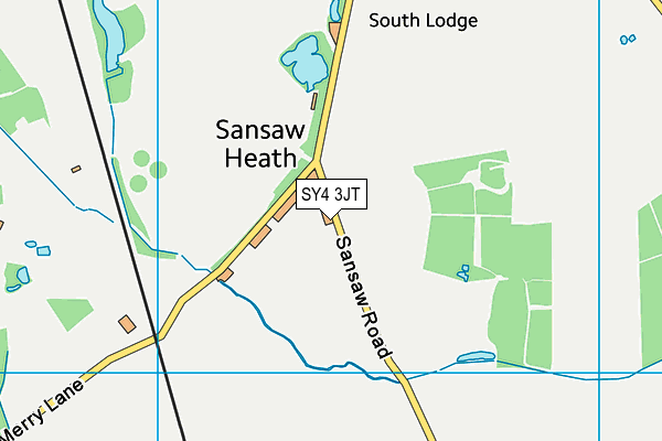 SY4 3JT map - OS VectorMap District (Ordnance Survey)