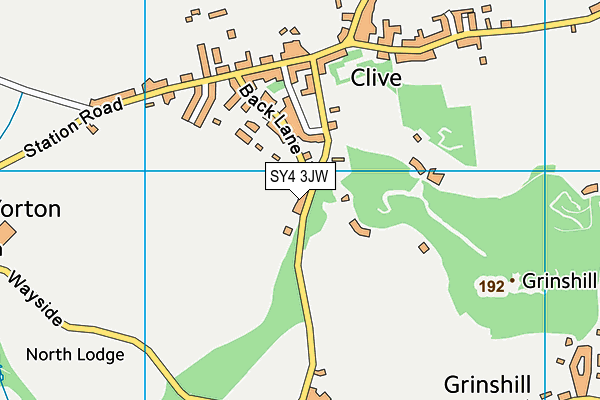 SY4 3JW map - OS VectorMap District (Ordnance Survey)