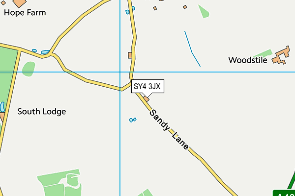 SY4 3JX map - OS VectorMap District (Ordnance Survey)