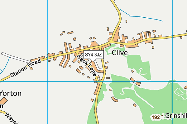 SY4 3JZ map - OS VectorMap District (Ordnance Survey)