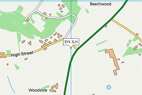 SY4 3LH map - OS VectorMap District (Ordnance Survey)