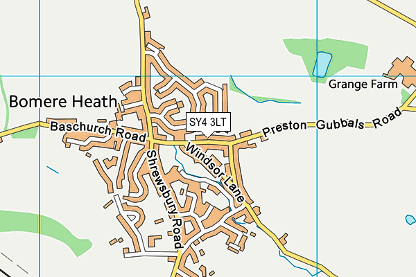 SY4 3LT map - OS VectorMap District (Ordnance Survey)