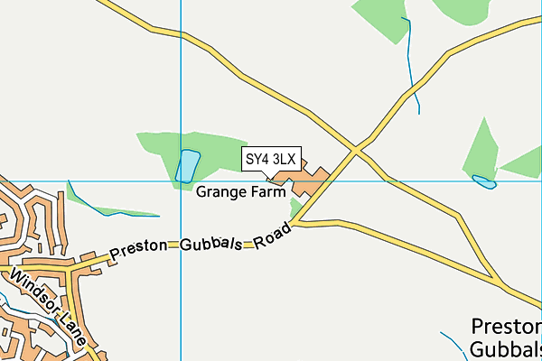 SY4 3LX map - OS VectorMap District (Ordnance Survey)