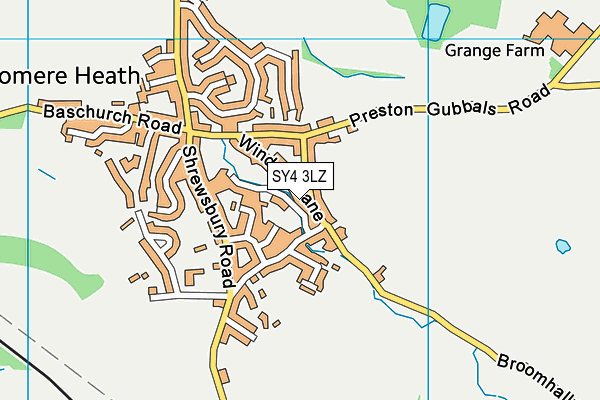 SY4 3LZ map - OS VectorMap District (Ordnance Survey)