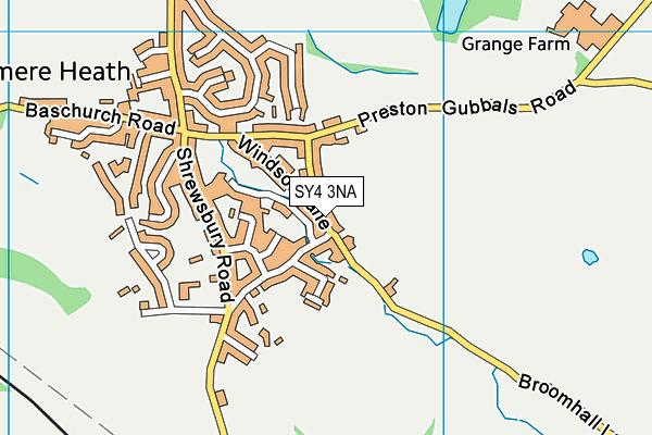 SY4 3NA map - OS VectorMap District (Ordnance Survey)