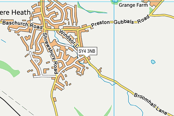 SY4 3NB map - OS VectorMap District (Ordnance Survey)